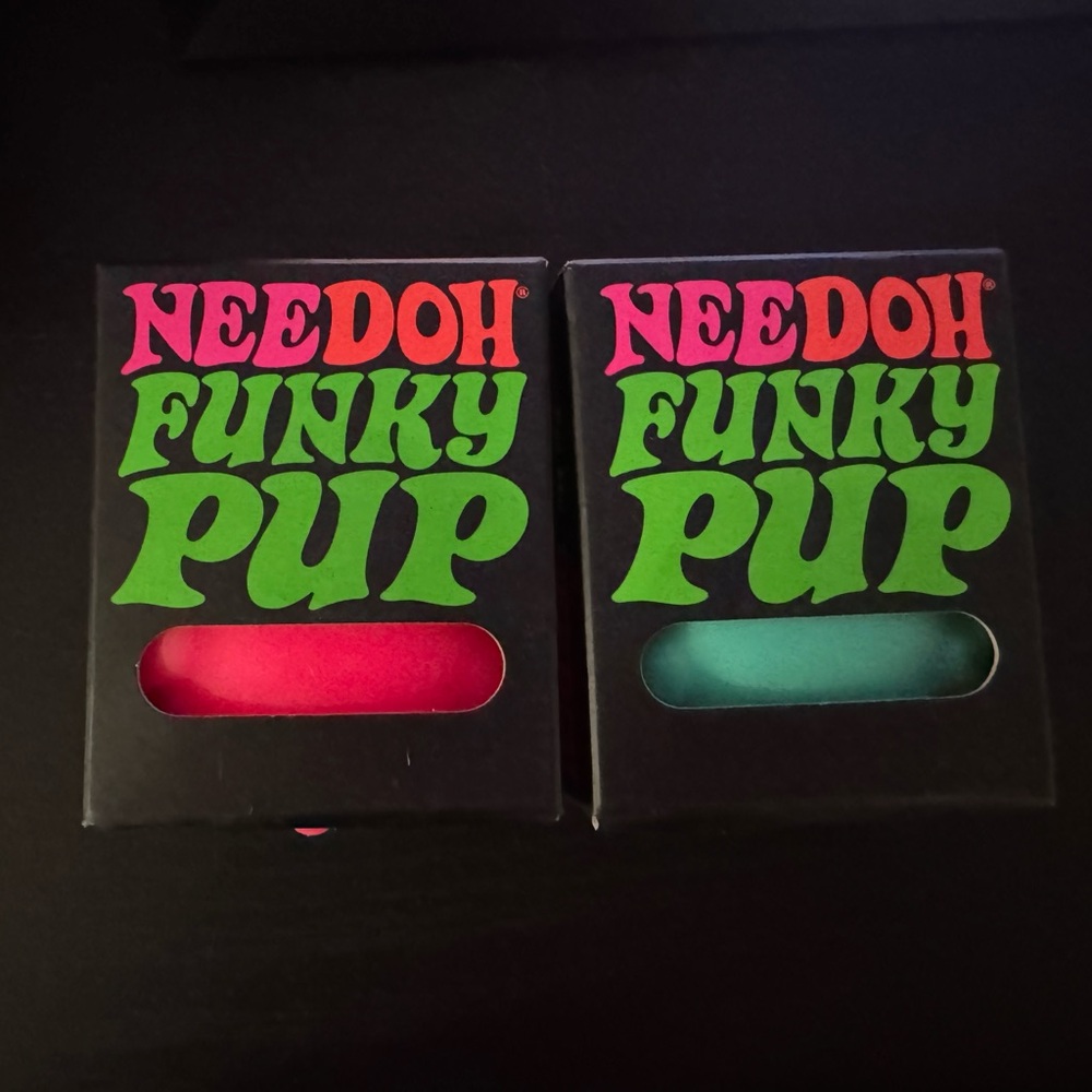 Needoh Funky Pup Duo - Pink & Teal